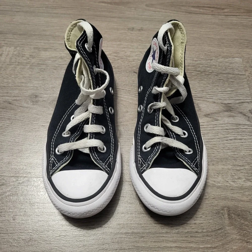 Converse Chuck Taylor All Star High Top Black White Youth Sneakers 12 Classic